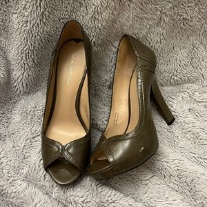 Via Spiga patent peep toe heels